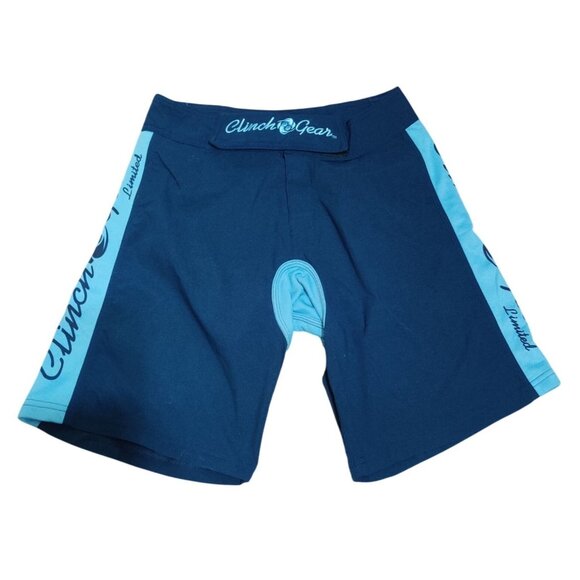 Clinch Gear Limited 28 MMA Fight Shorts Blue BJJ Grappling Training Activewear - Picture 1 of 9